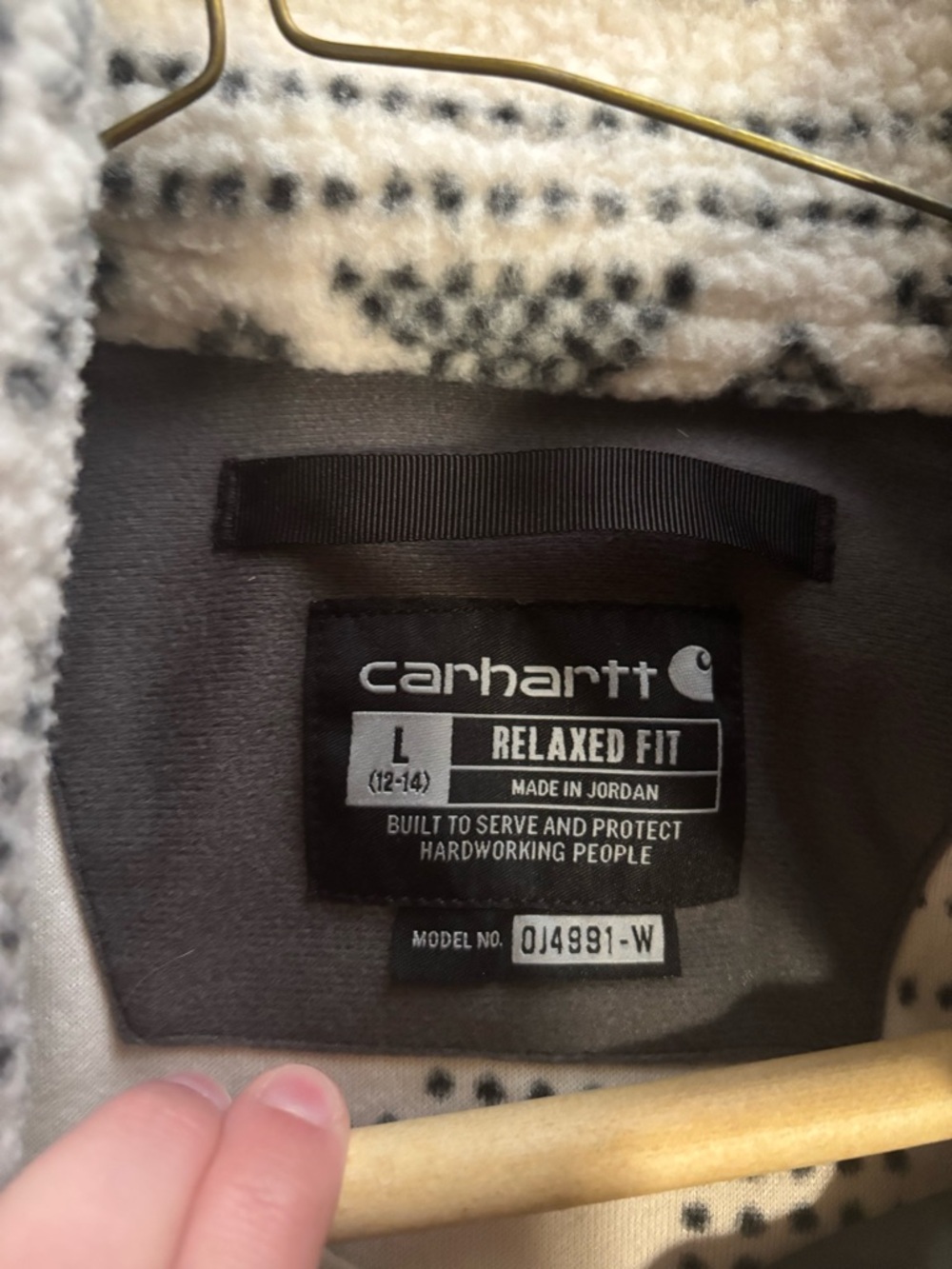Patterned quarter button sweater - Picture 3 of 3